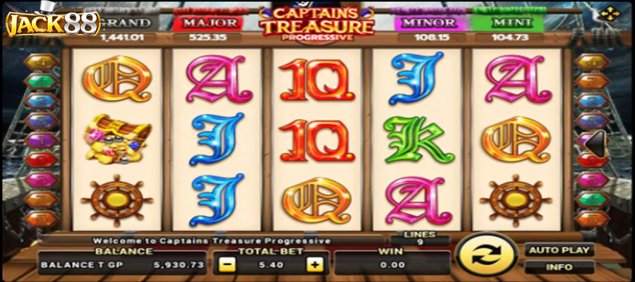 Jack88 Captains Treasure Progressive gaming