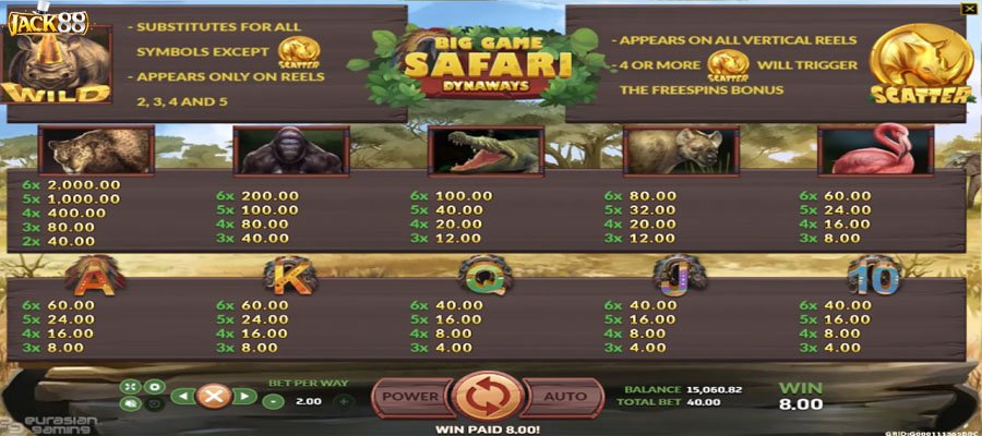 JACK88s Big Game Safari Gaming