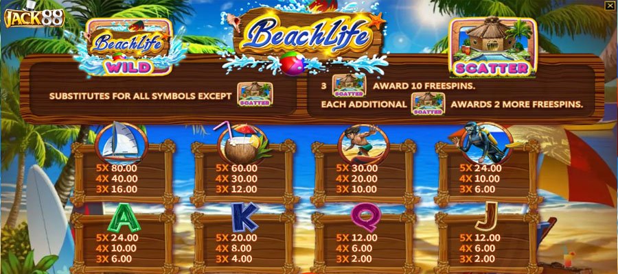 live Jack88 Beach Life Gaming